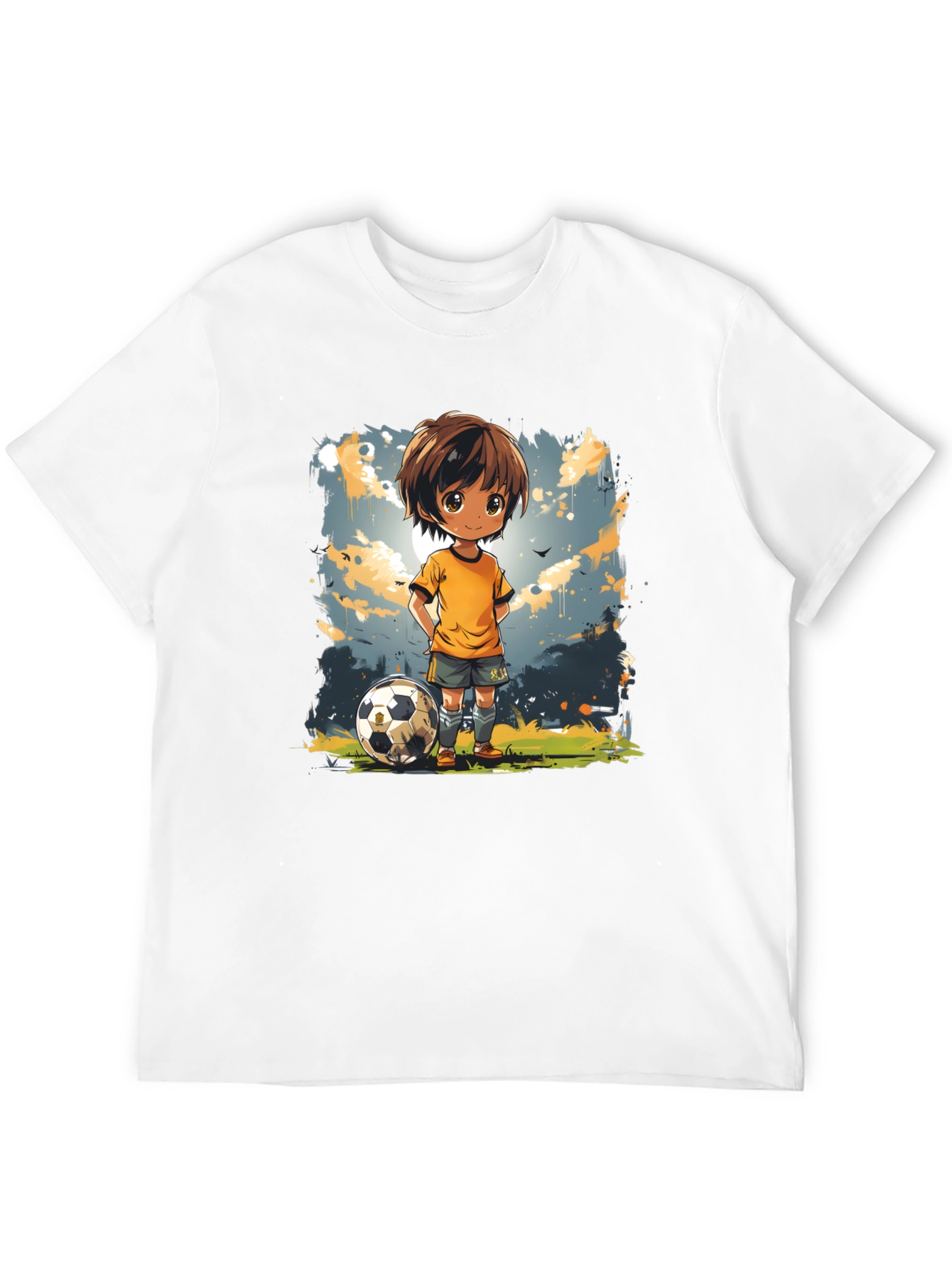 Soccer Kid Graphic Tee - Playful Cartoon Design