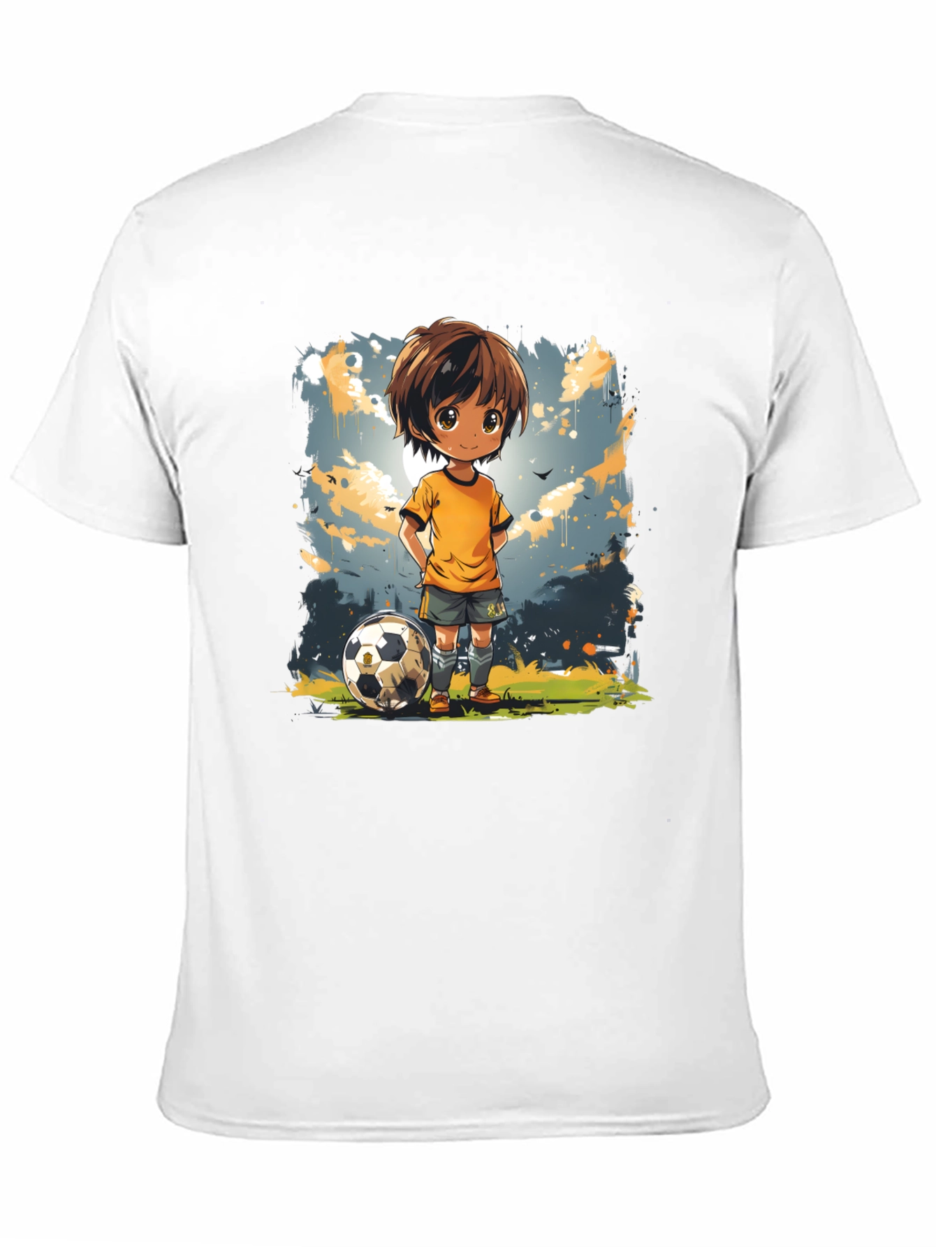Soccer Kid Graphic Tee - Playful Cartoon Design