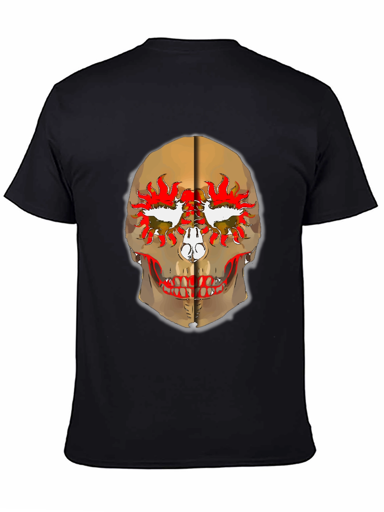 Skull Graphic Print Black T-Shirt