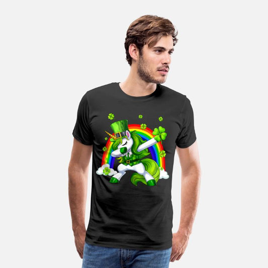 St Patricks Day Dabbing Unicorn Lepricorn Irish
