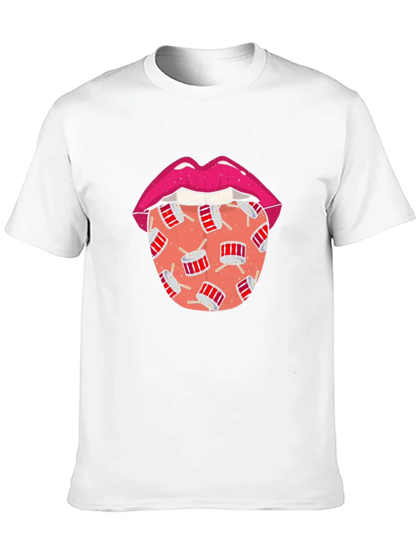 Drum Tongue Graphic T-Shirt - Black