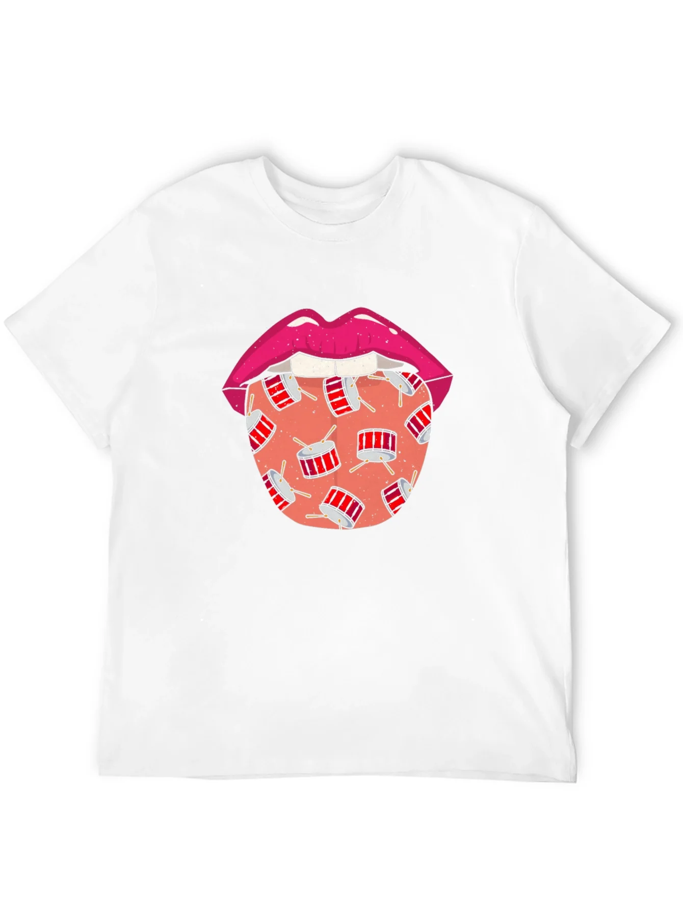 Drum Tongue Graphic T-Shirt - Black