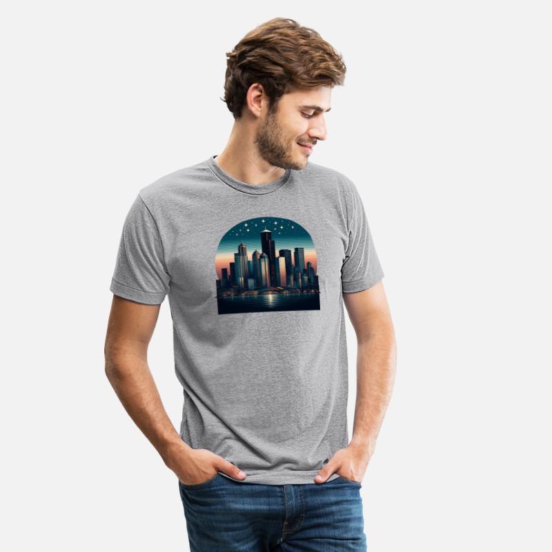 Starry Skyline Cityscape