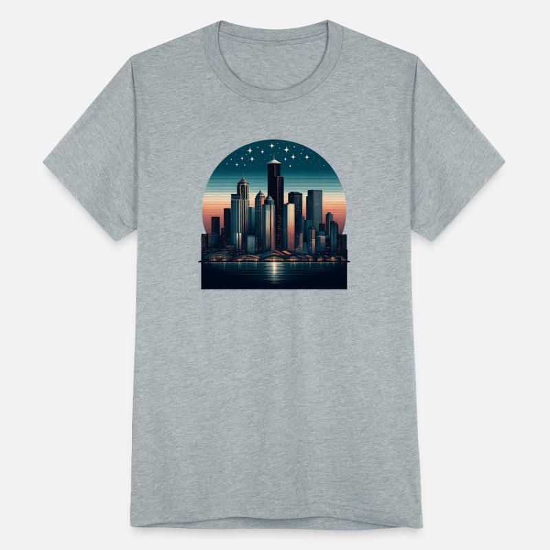 Starry Skyline Cityscape