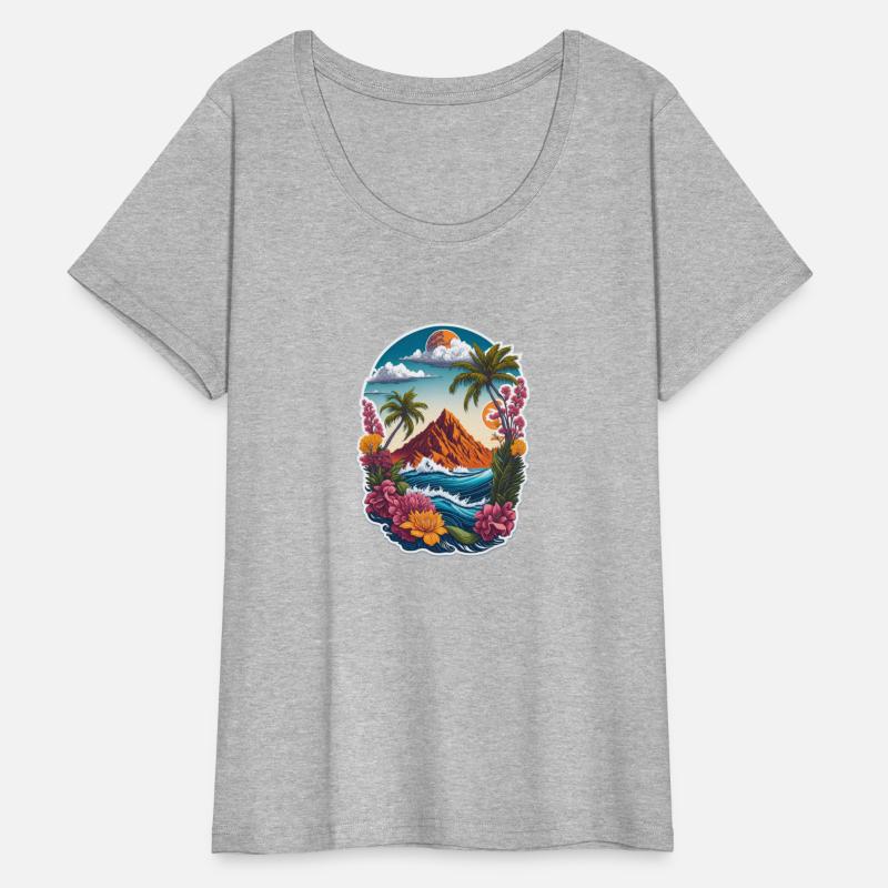 sticker artwork of t shirt graphic plam tree