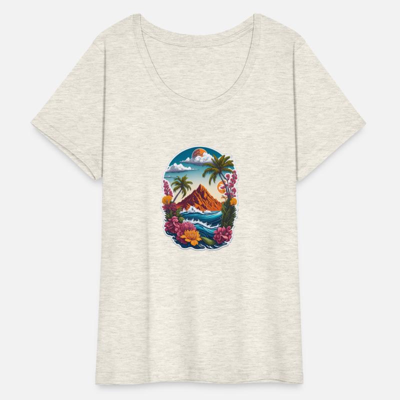 sticker artwork of t shirt graphic plam tree