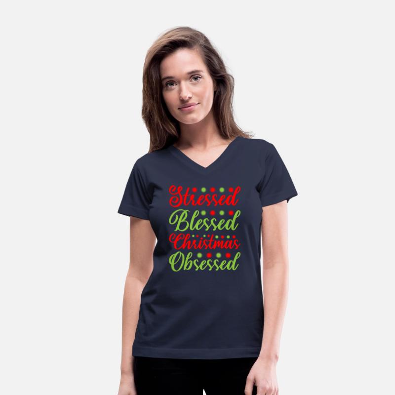 Stressed Blessed Christmas Obsessed Xmas Festive