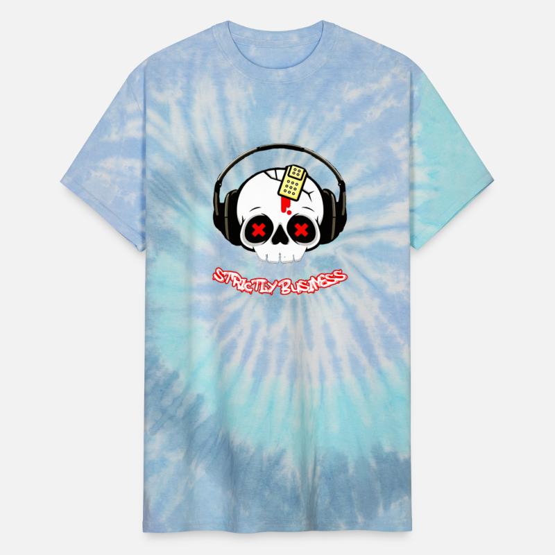 STRICTLY BUSINESS SKULL WEARING HEADPHONES HIPHOP