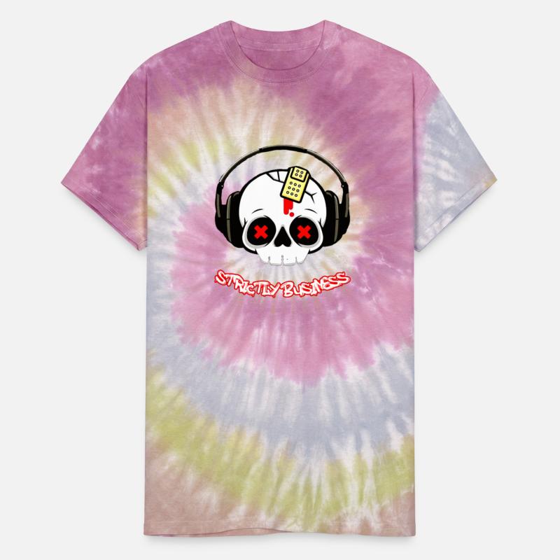 STRICTLY BUSINESS SKULL WEARING HEADPHONES HIPHOP