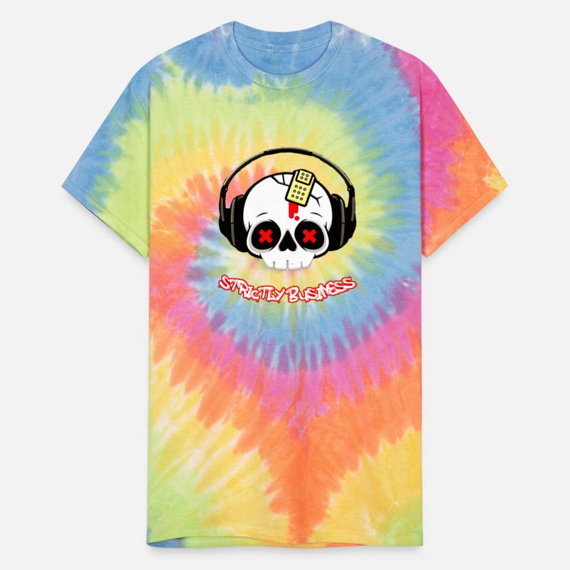 STRICTLY BUSINESS SKULL WEARING HEADPHONES HIPHOP
