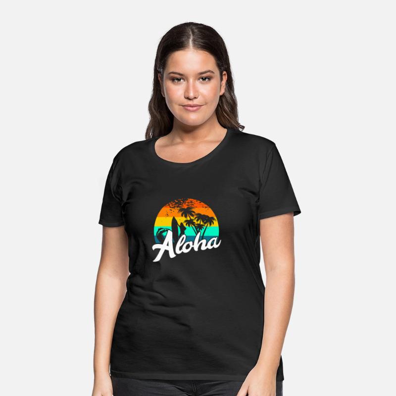 Surfing Hawaii Beach Retro Surfing Hawaiian Aloha