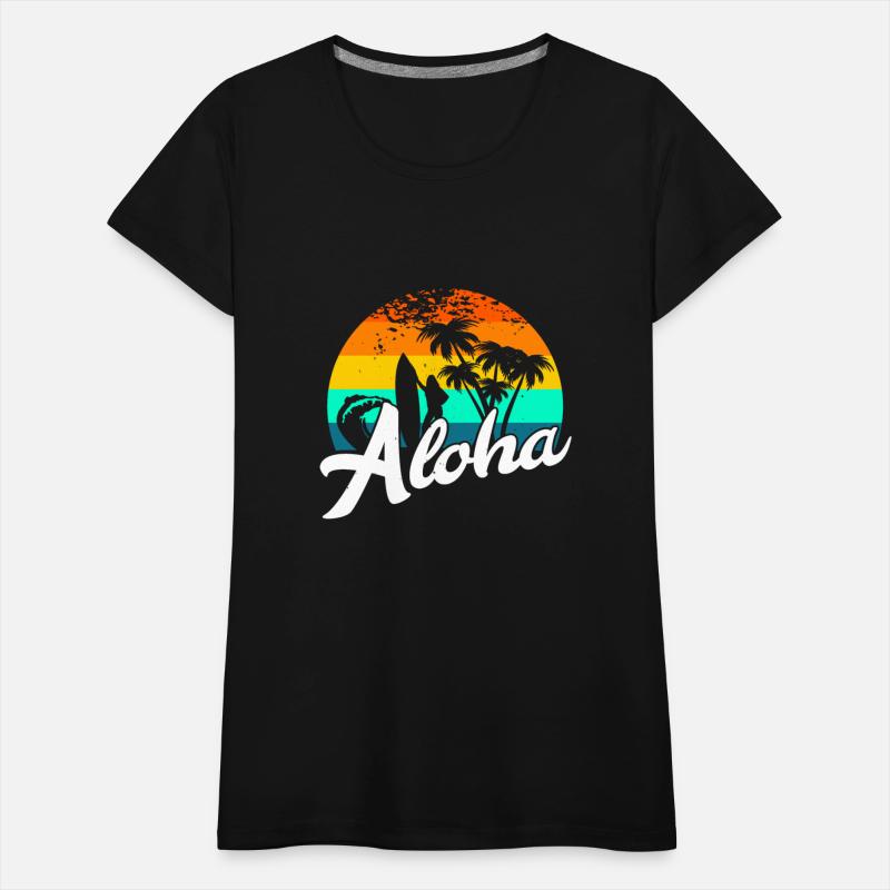 Surfing Hawaii Beach Retro Surfing Hawaiian Aloha