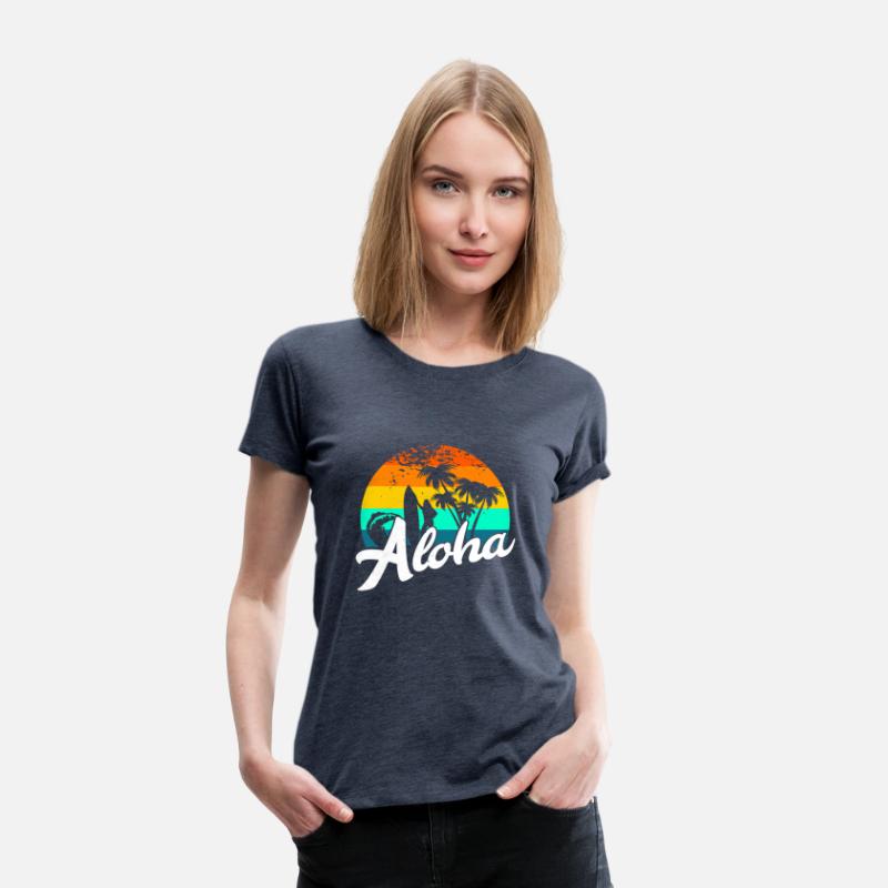 Surfing Hawaii Beach Retro Surfing Hawaiian Aloha
