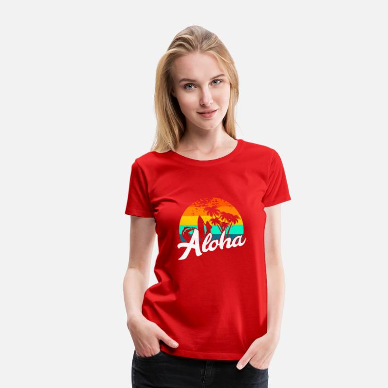 Surfing Hawaii Beach Retro Surfing Hawaiian Aloha