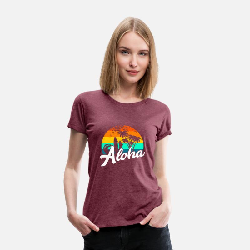 Surfing Hawaii Beach Retro Surfing Hawaiian Aloha