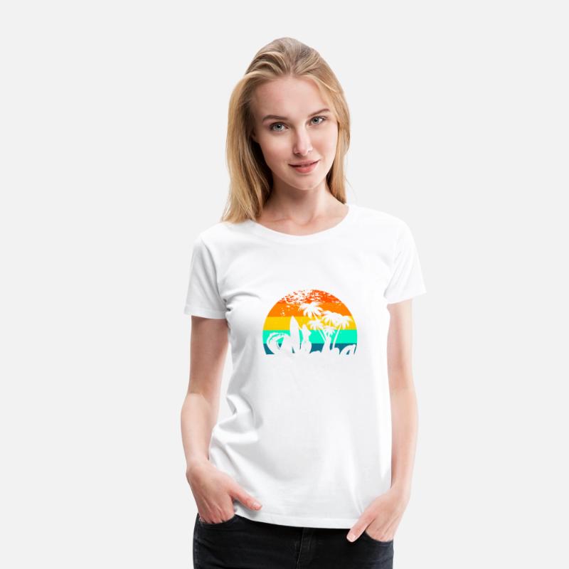 Surfing Hawaii Beach Retro Surfing Hawaiian Aloha