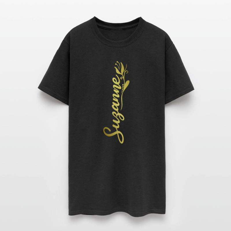 Suzanne Name Faux Gold Tulip Flourish