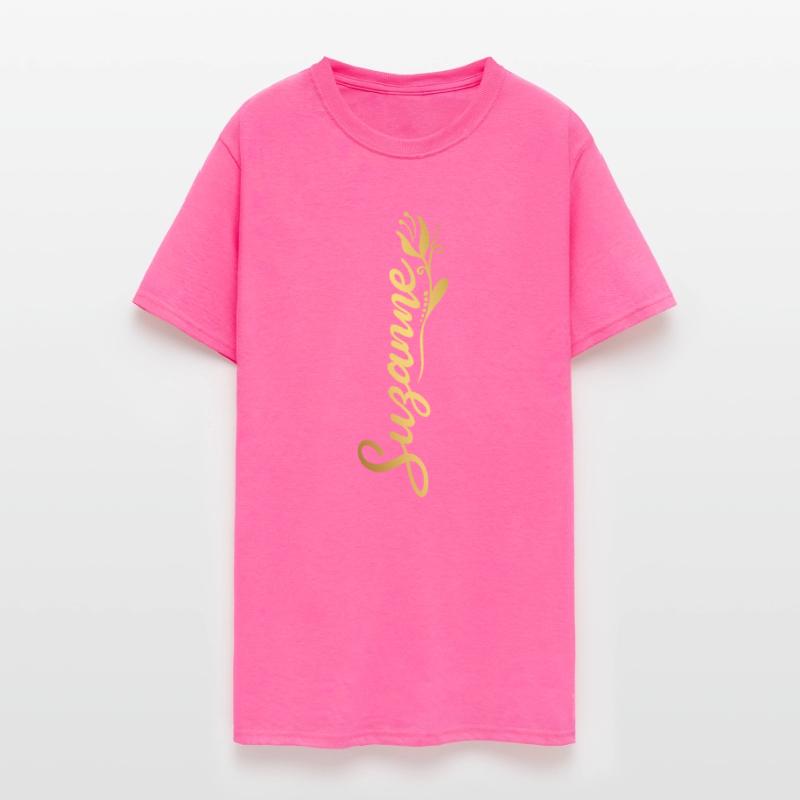 Suzanne Name Faux Gold Tulip Flourish