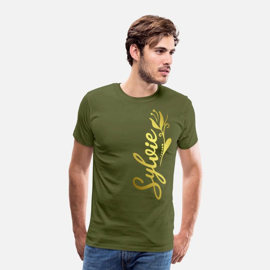 Sylvie Name Faux Gold Tulip Flourish