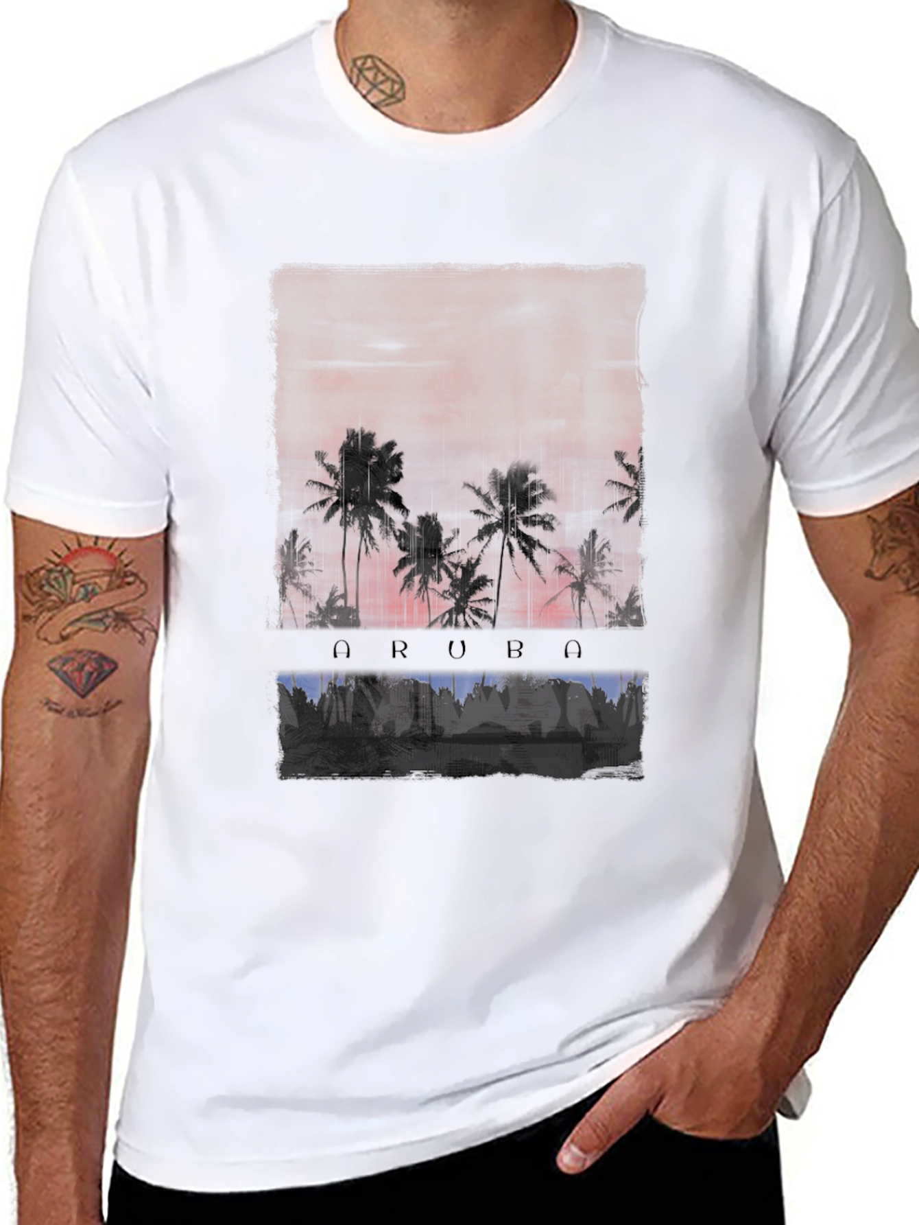 Aruba Palms Graphic Print T-Shirt