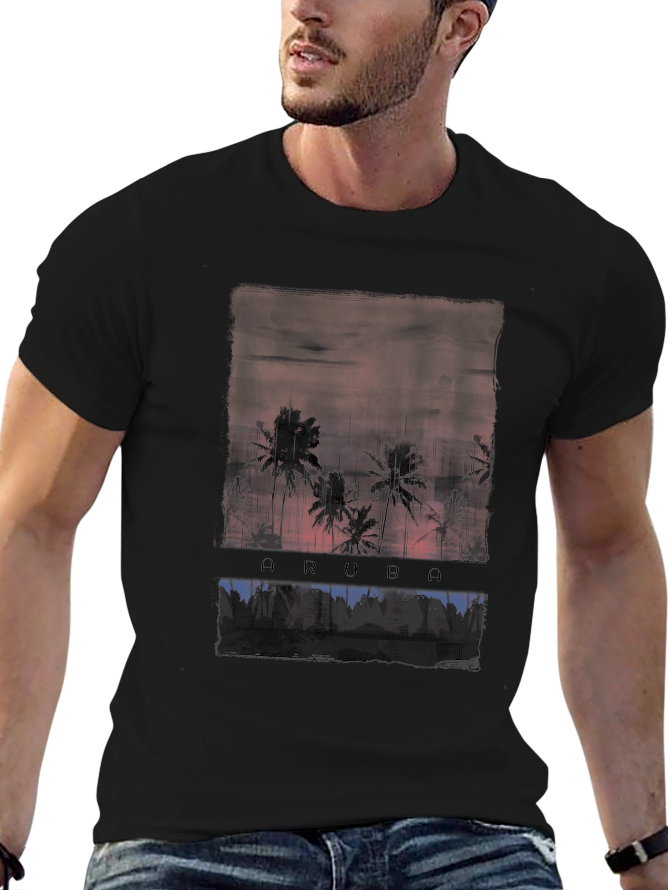 Aruba Palms Graphic Print T-Shirt