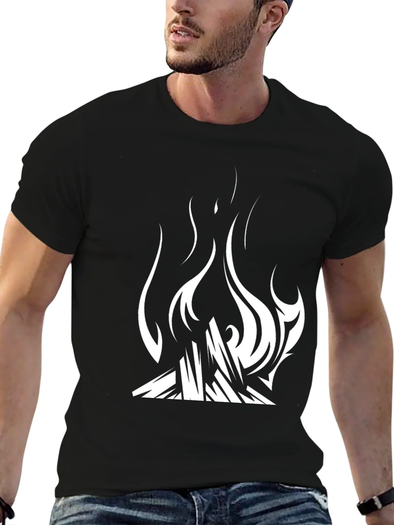 Fire Graphic Black T-Shirt