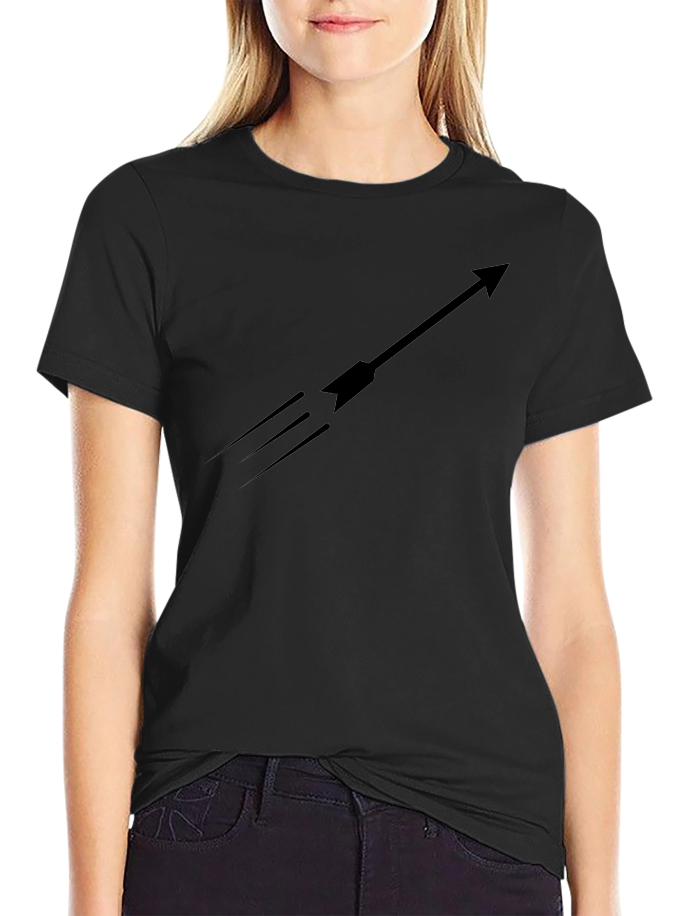 Black T-Shirt Arrow Graphic Tee