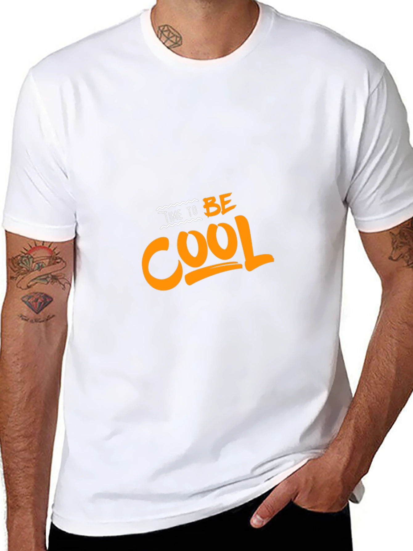 Time To Be Cool Black Graphic Tee