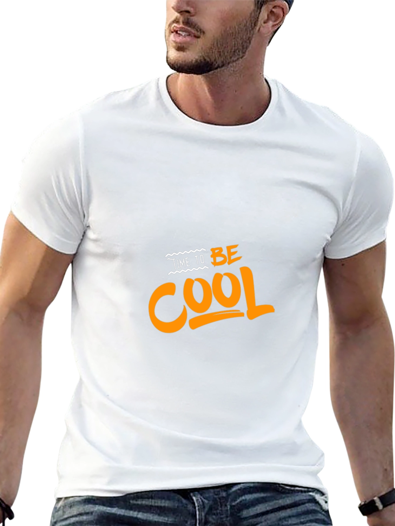 Time To Be Cool Black Graphic Tee