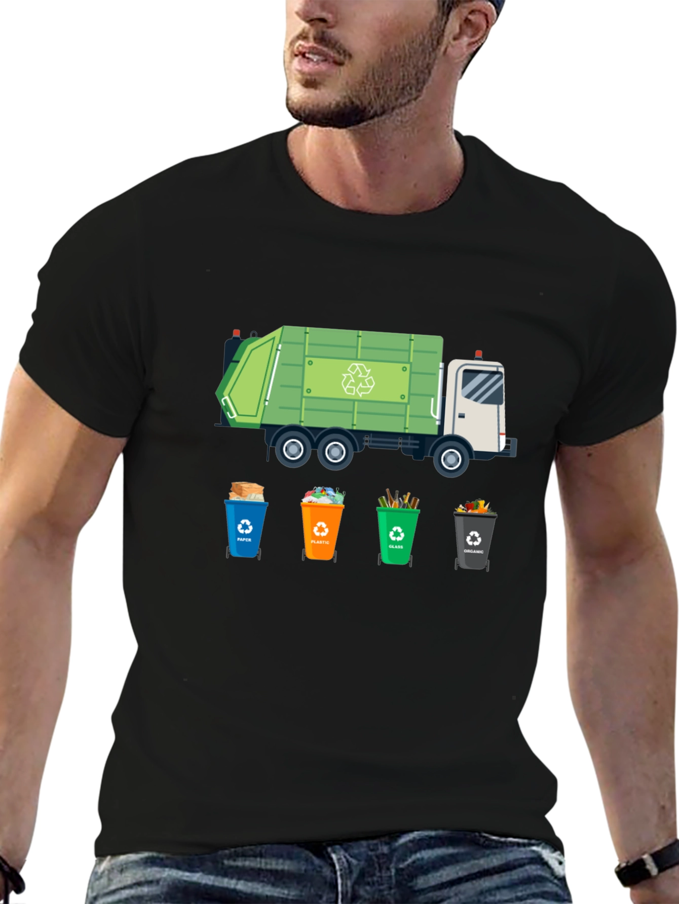 Recycle Truck T-Shirt - Eco-Friendly Design