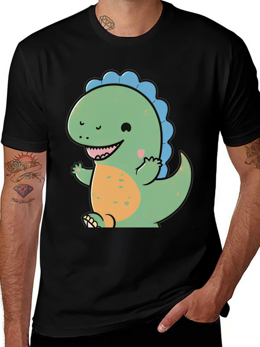 Cute Cartoon Dinosaur Graphic T-Shirt