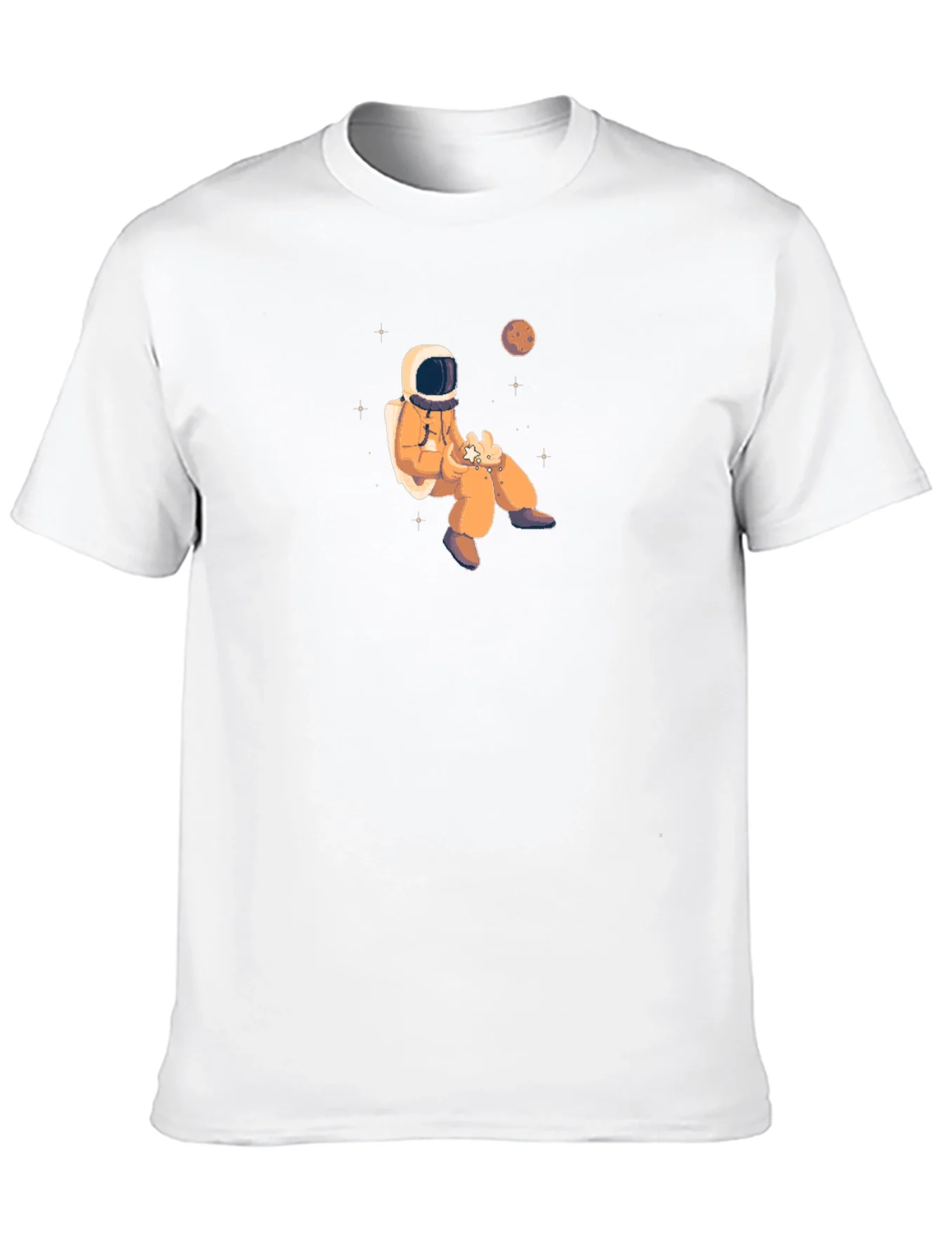 Astronaut in Space Black Graphic Tee