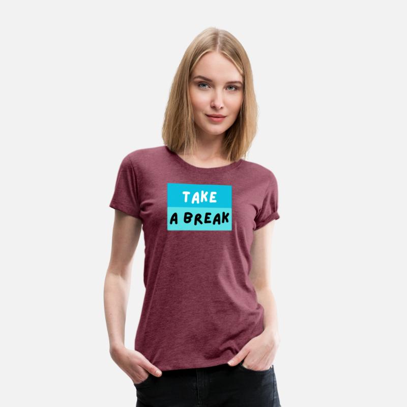 TAKE A BREAK – Playful Blue Motivational Text