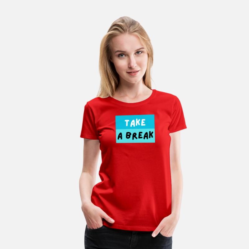 TAKE A BREAK – Playful Blue Motivational Text
