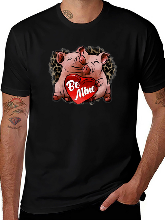 Cute Pig Valentines Day Graphic T-Shirt