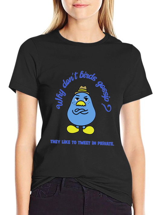 Funny Tweet in Private Bird Graphic T-Shirt