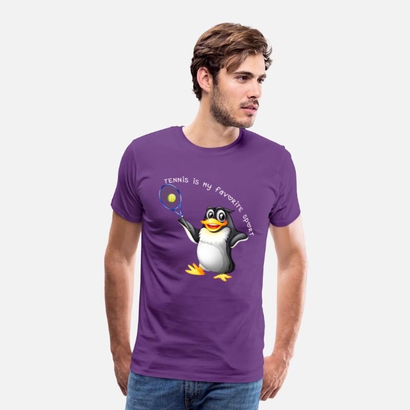 Tennis is my favorite sport(Penguin playing tennis