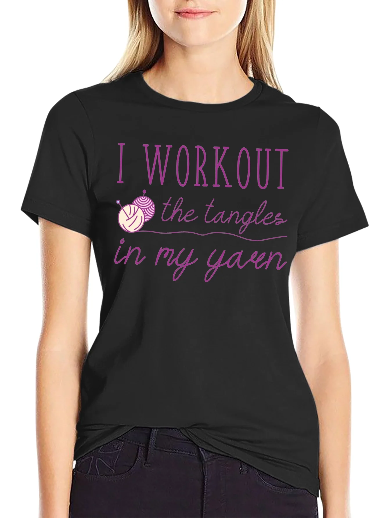 Yarn Workout T-Shirt Knitting Lover Tee
