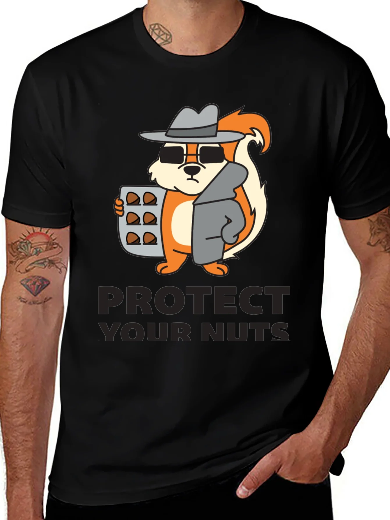 Protect Your Nuts Novelty Graphic Tee