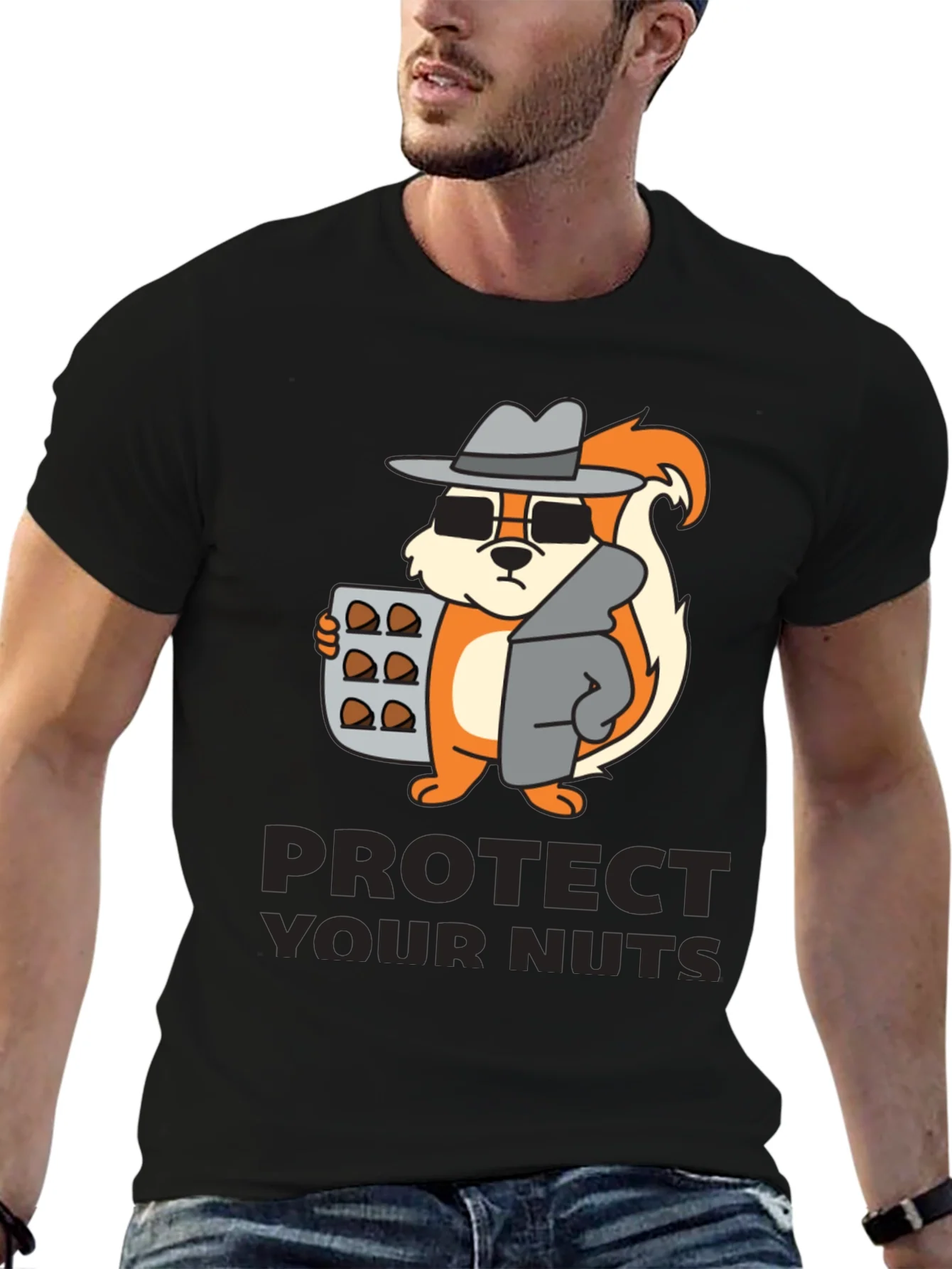 Protect Your Nuts Novelty Graphic Tee