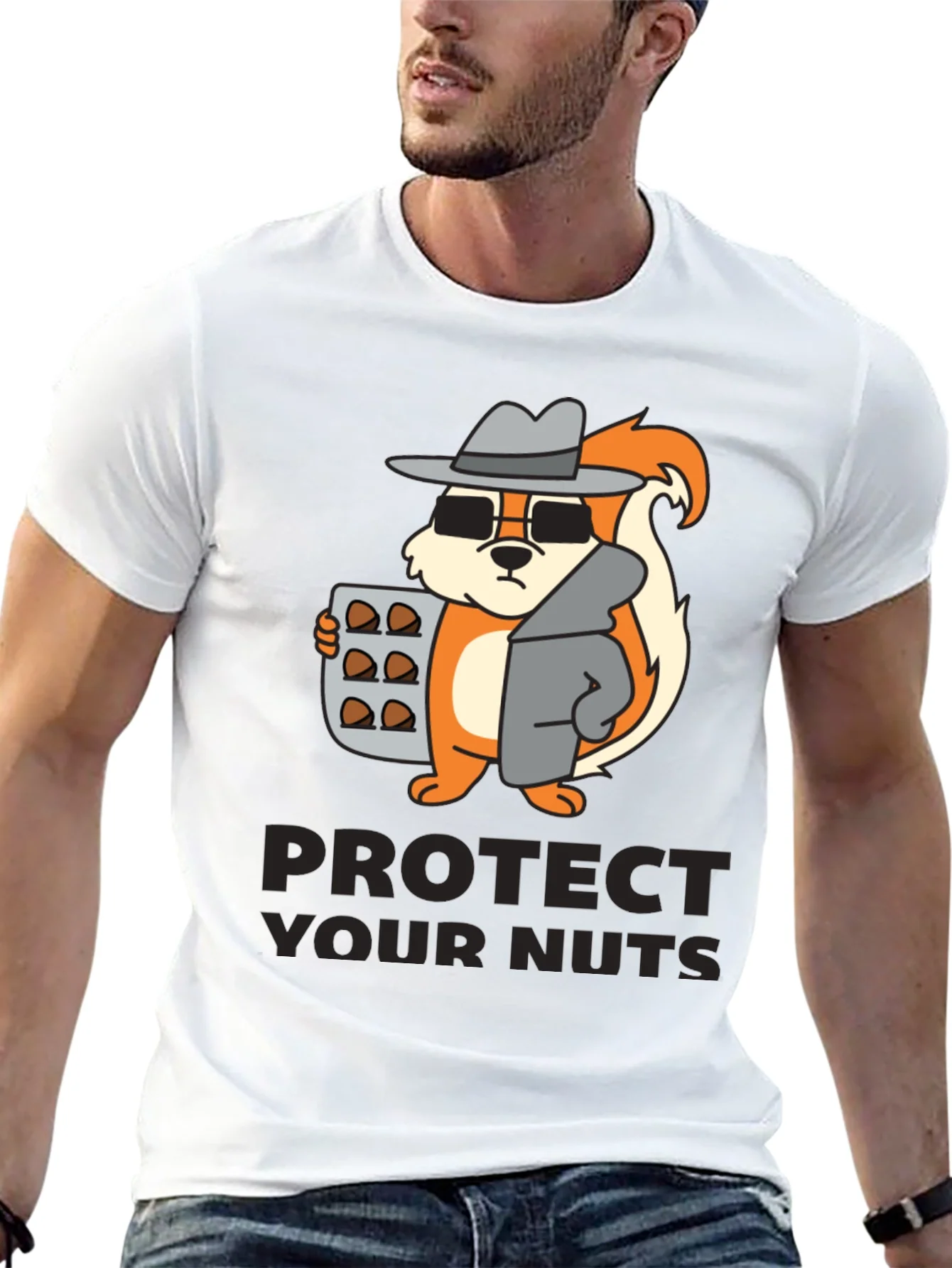 Protect Your Nuts Novelty Graphic Tee