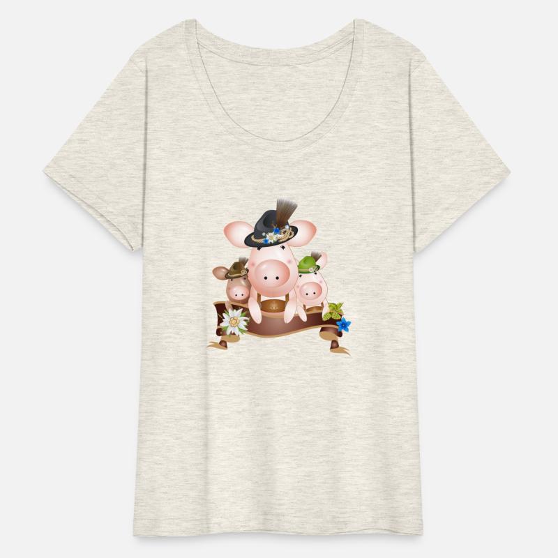three magical cute pigs in costume