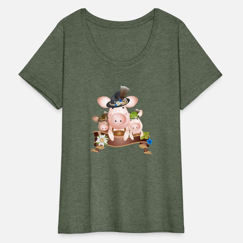 three magical cute pigs in costume