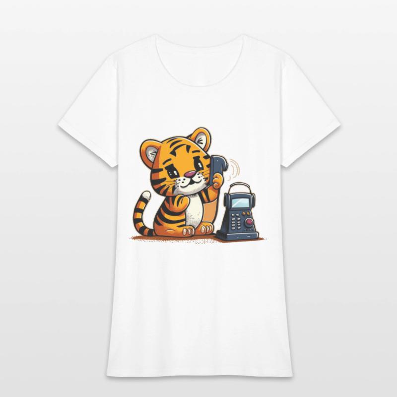 Tiger on the phone calling
