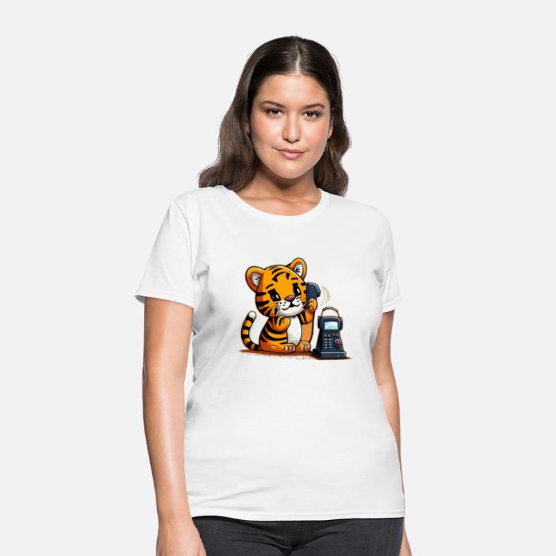 Tiger on the phone calling