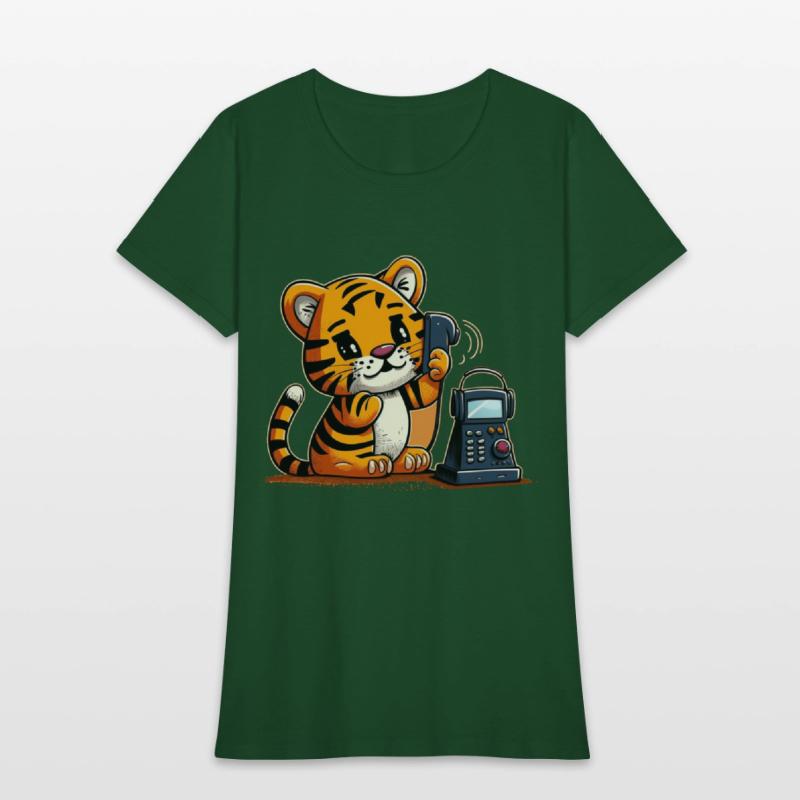Tiger on the phone calling