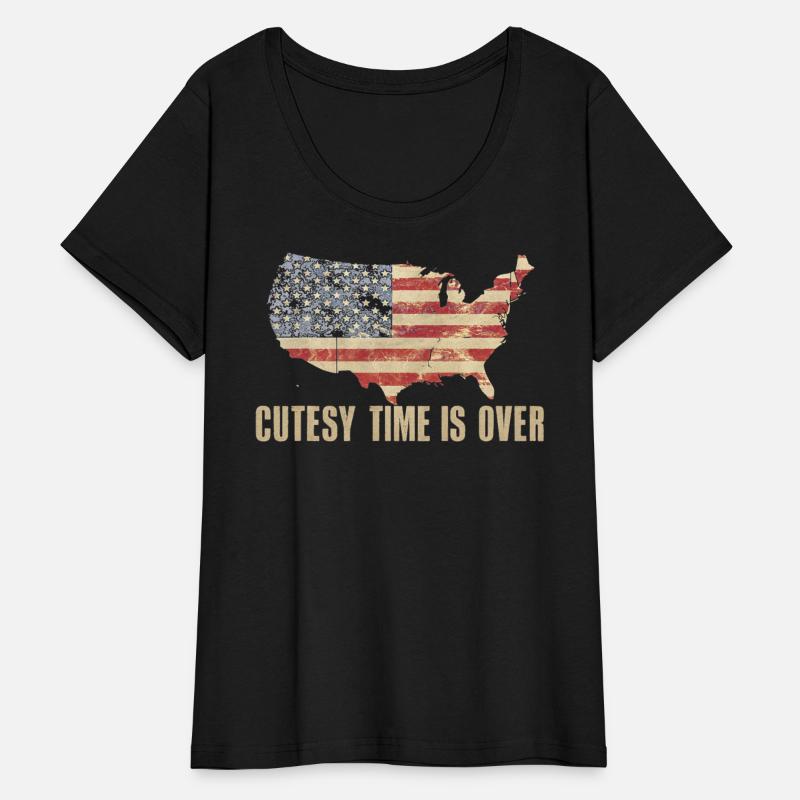 Time Is Over American Flag Patriotic Conservative