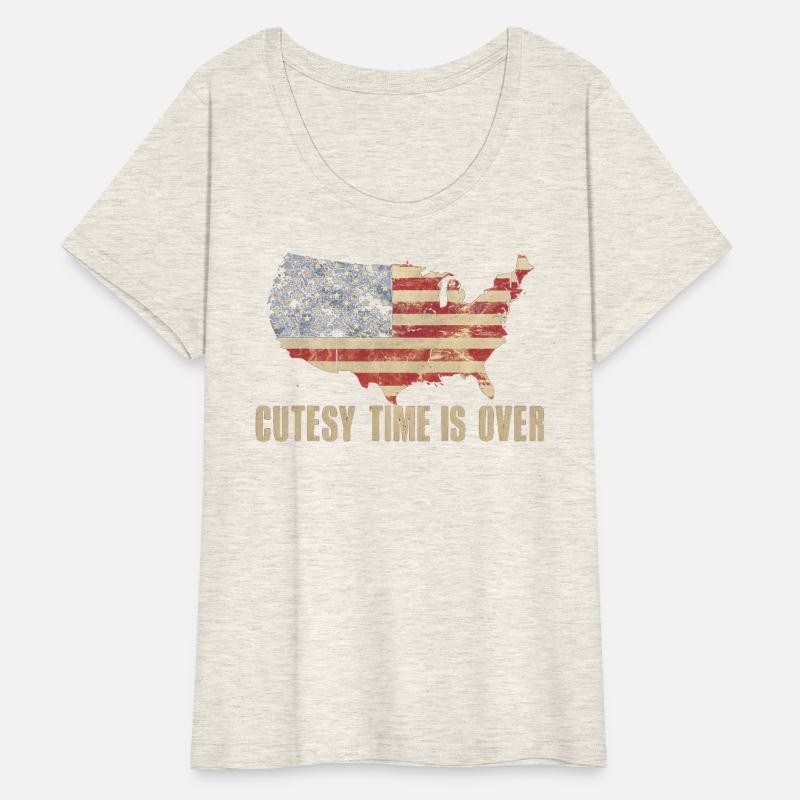 Time Is Over American Flag Patriotic Conservative