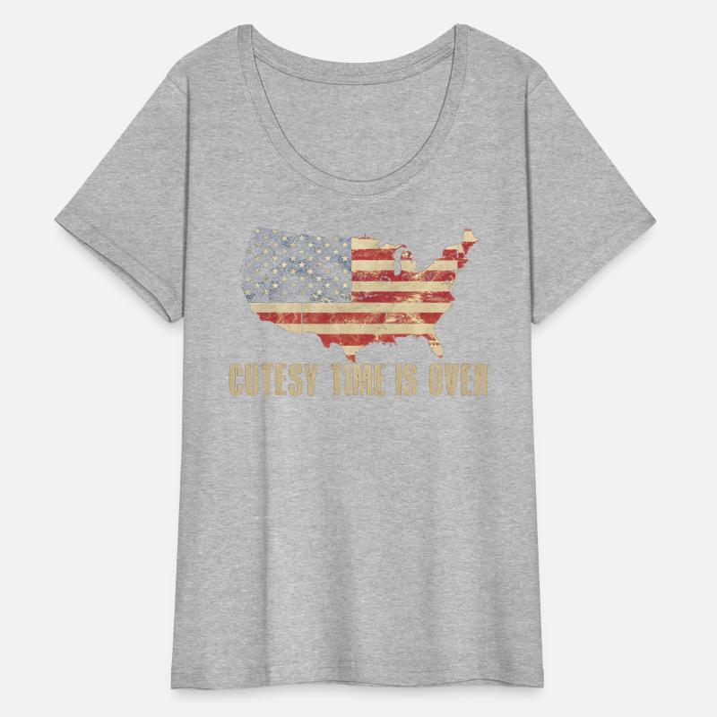 Time Is Over American Flag Patriotic Conservative