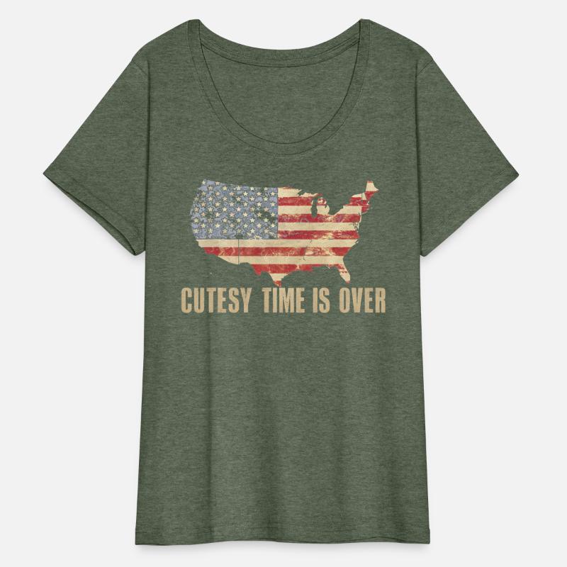 Time Is Over American Flag Patriotic Conservative
